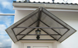 Установка своими руками козырька над входом