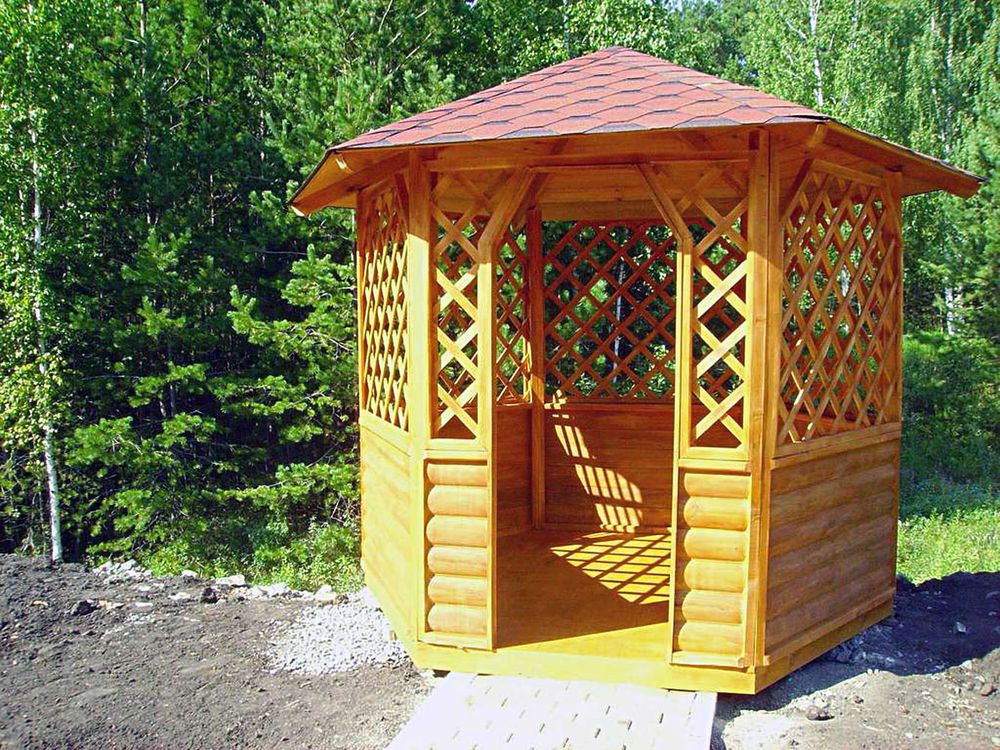 Беседка из блок-хауса