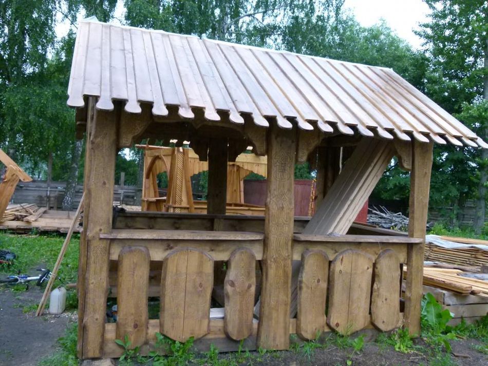 Беседка из массива сосны