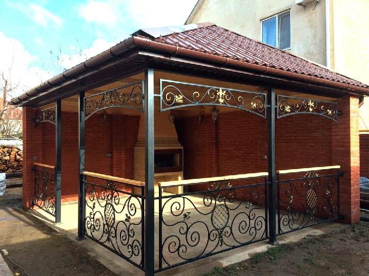 Кирпичная беседка