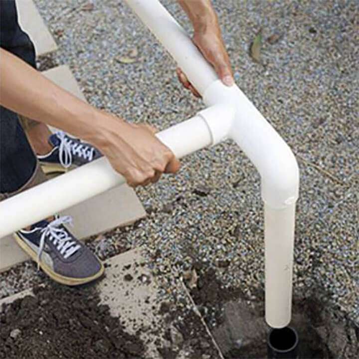 Установка опор беседки