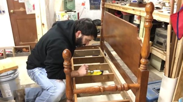 Выставление каркаса сидения по уровню