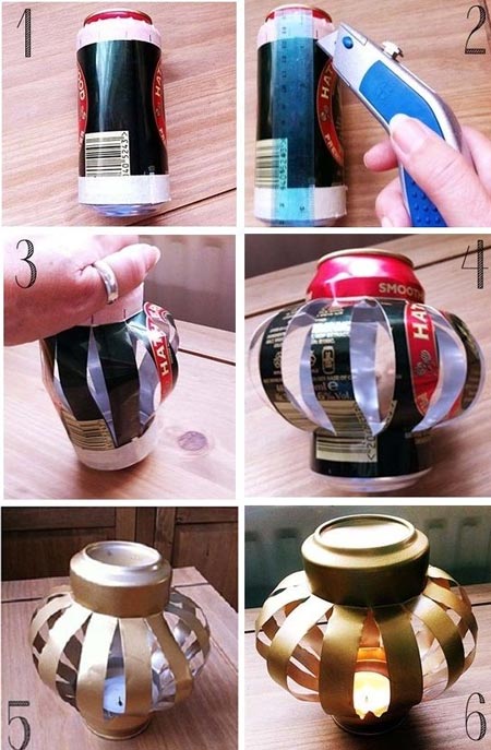 подсвечник из банки 