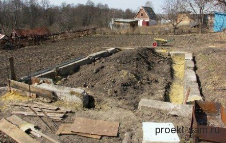 простой фундамент из блоков для теплицы