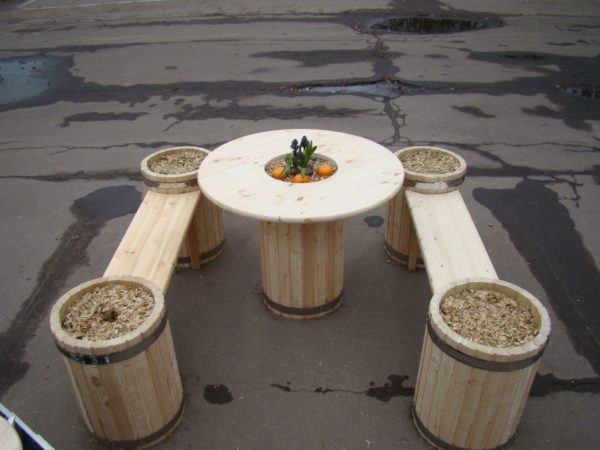 лавки и стол