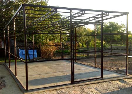 каркас сарая из профиля каркас сарая из профиля