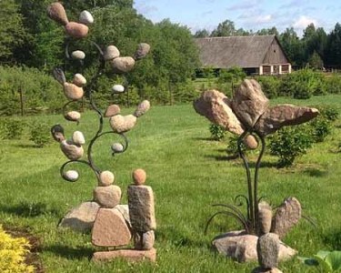 поделки для дачи из камней