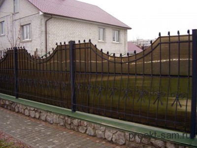 забор из тонированного поликарбоната